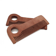 El peine de barba de bigote de logotipo de Amazon de madera más alta calidad de la barba de calidad superior